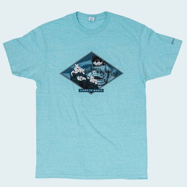 Scynce Led Light T-Shirt Web Astronaut Blue